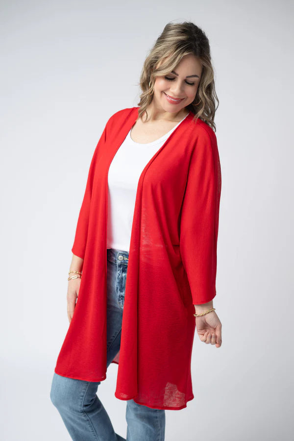 ***PRE-ORDER*** Michelle Mae Ellie Cover-Up Kimono - Red