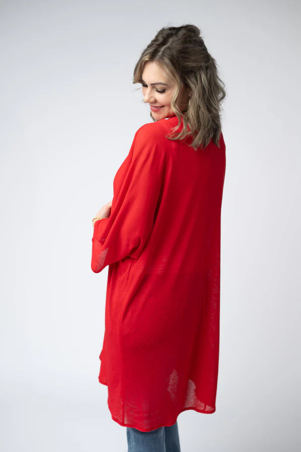 ***PRE-ORDER*** Michelle Mae Ellie Cover-Up Kimono - Red