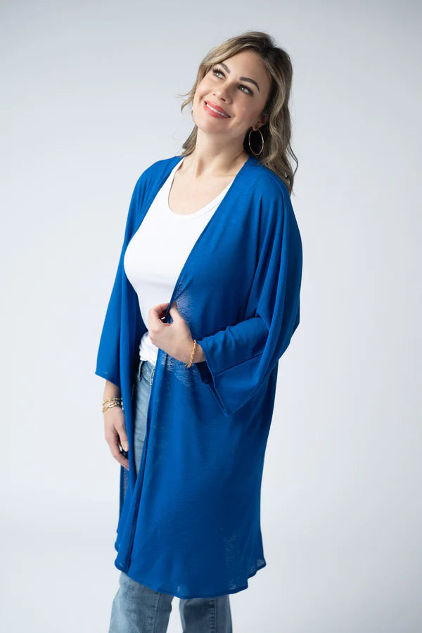 ***PRE-ORDER*** Michelle Mae Ellie Cover-Up Kimono - Royal Blue