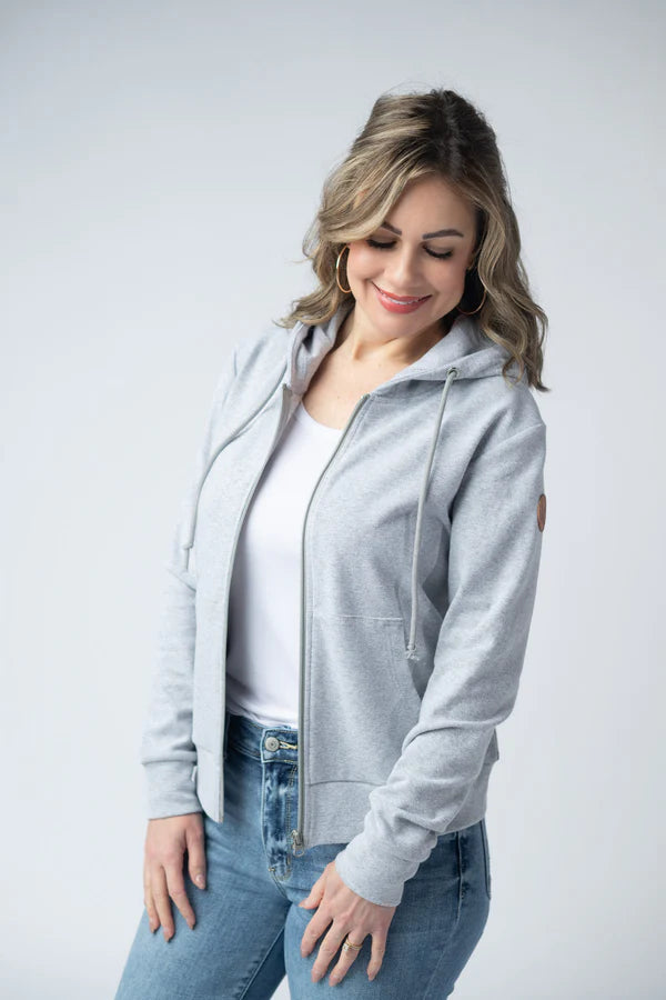 ***PRE-ORDER*** Michelle Mae Fullzip Hoodie - Light Grey
