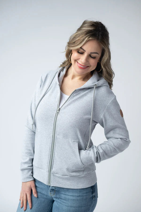 ***PRE-ORDER*** Michelle Mae Fullzip Hoodie - Light Grey