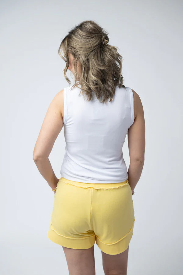 ***PRE-ORDER*** Michelle Mae French Terry Stevie Shorts - Lemon