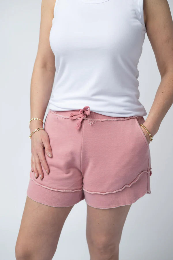 ***PRE-ORDER*** Michelle Mae French Terry Stevie Shorts - Dusty Pink