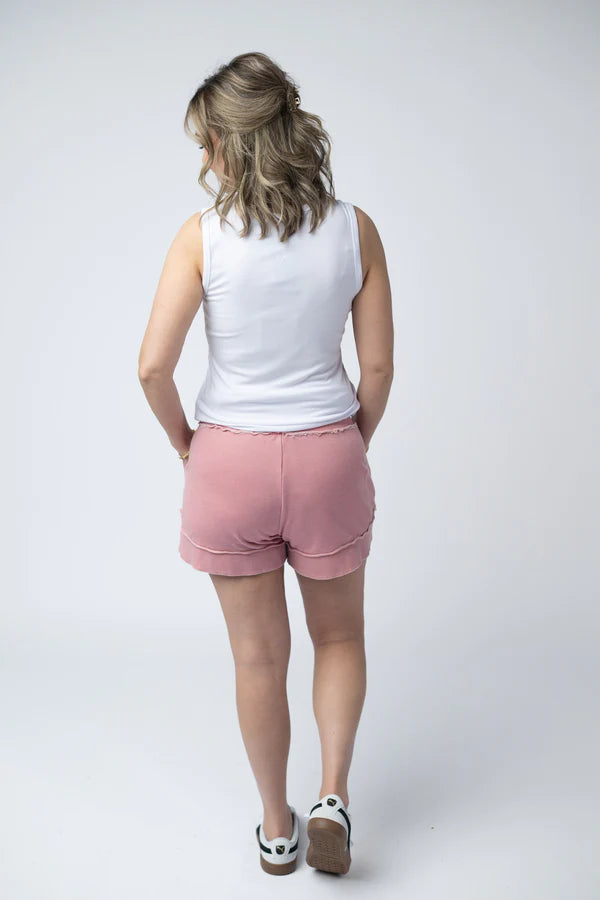 ***PRE-ORDER*** Michelle Mae French Terry Stevie Shorts - Dusty Pink