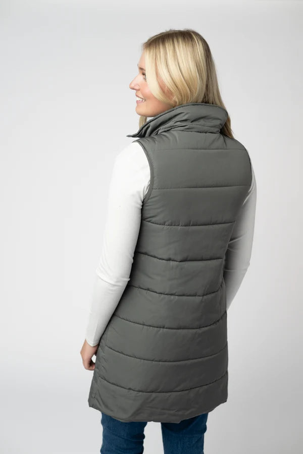 ***PRE-ORDER*** Michelle Mae Harlow Long Vest - Grey
