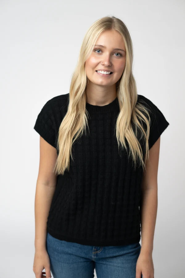 ***PRE-ORDER*** Michelle Mae Kelly Knitted Top - Black