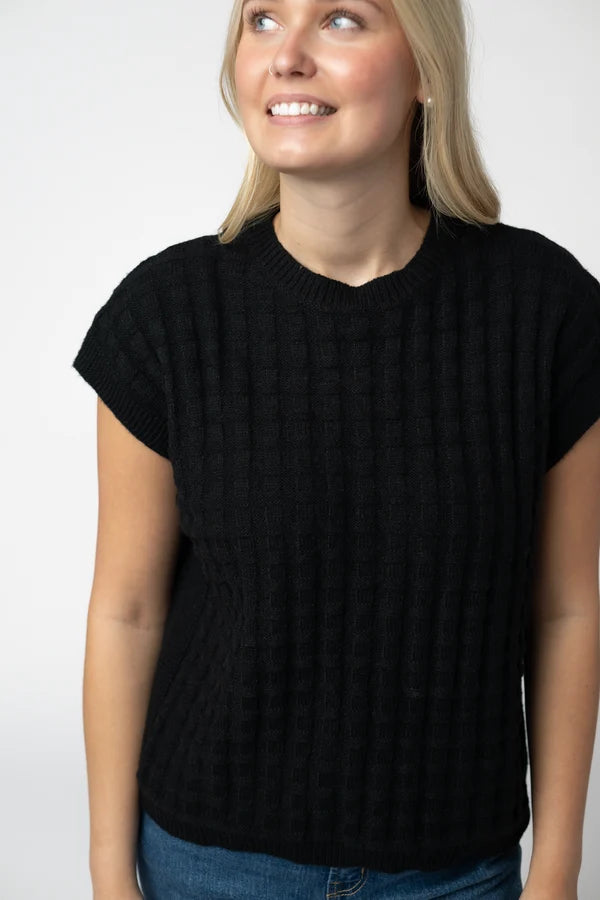 ***PRE-ORDER*** Michelle Mae Kelly Knitted Top - Black