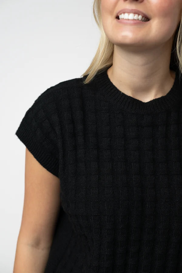 ***PRE-ORDER*** Michelle Mae Kelly Knitted Top - Black
