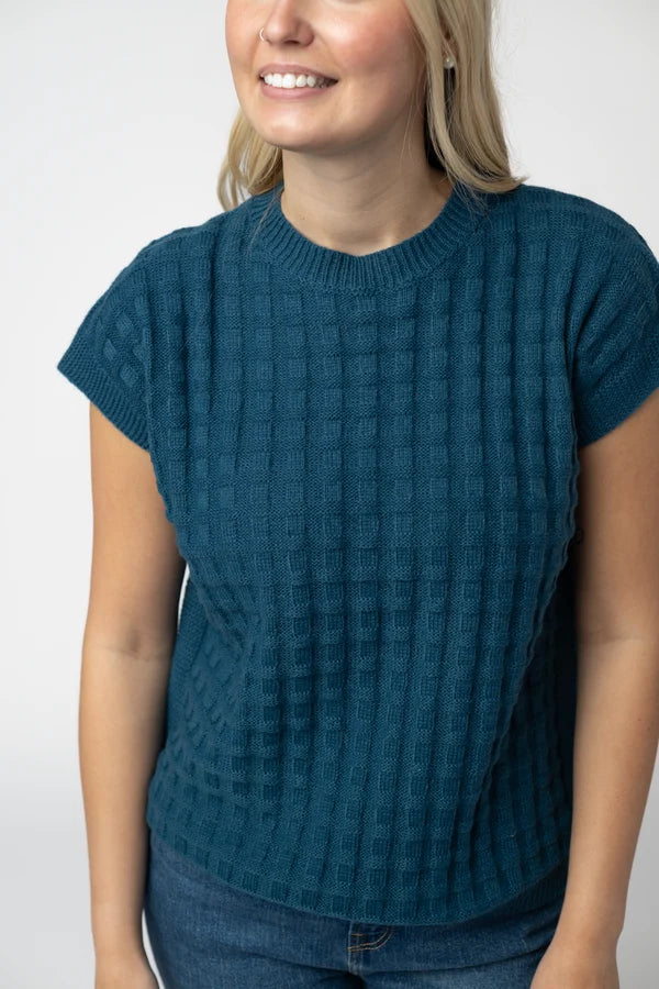 ***PRE-ORDER*** Michelle Mae Kelly Knitted Top - Teal
