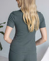 Grace and Lace Essential Short Sleeve Fitted Tee - Forest