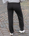 Grace and Lace Fleece Lined Straight Leg Lounge Pants - Black