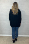 Tamara Cable Knit Cardigan with Pockets - Black
