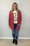 Tamara Cable Knit Cardigan with Pockets - Sedona