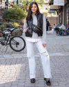 Heathered Waffle Knit Sweater - Heathered Grey