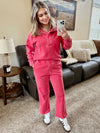 ***PRE-ORDER*** Michelle Mae &quot;Jesse&quot; Vintage Wash Snap Pullover - Red