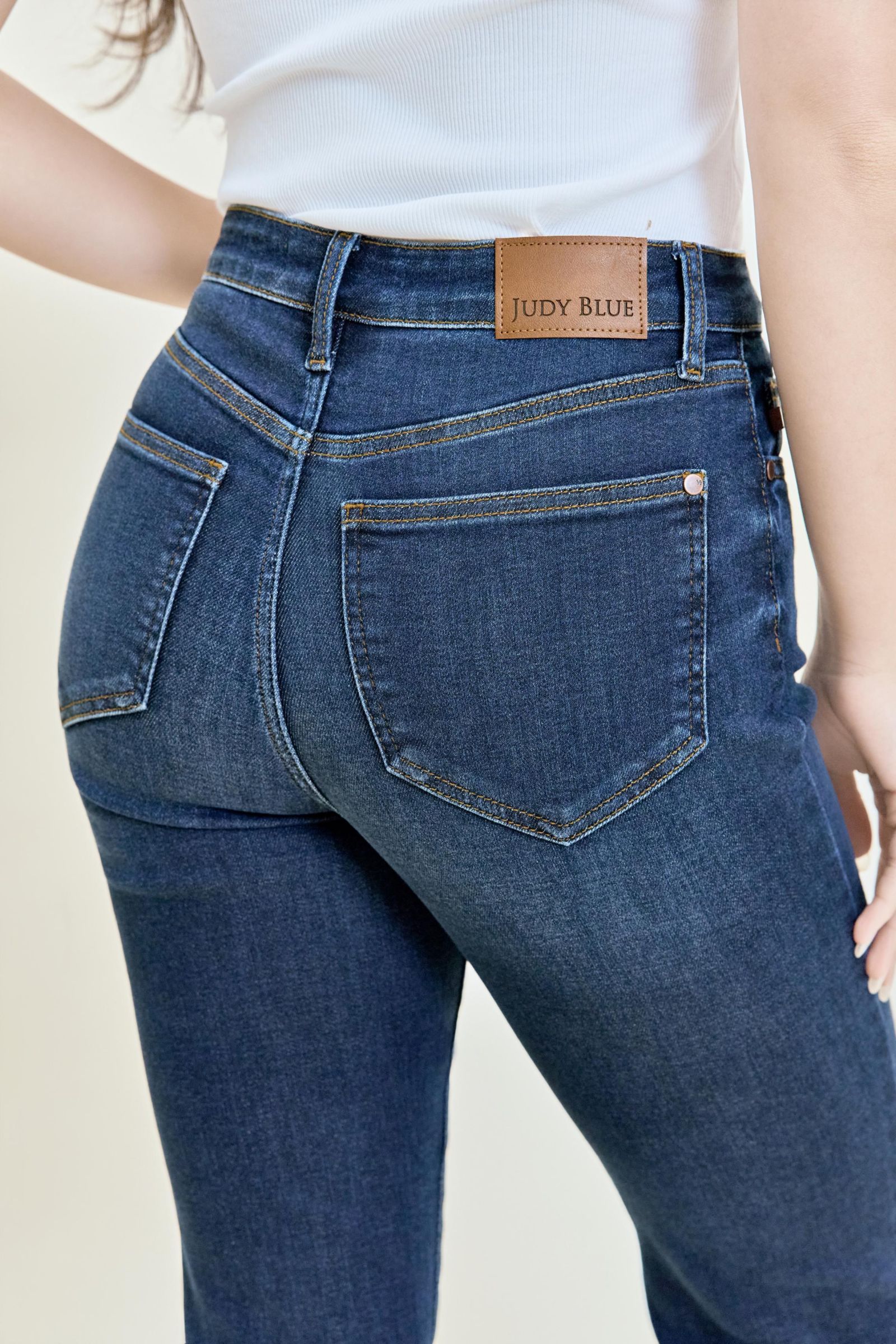 Judy Blue “Alex” Boyfriend Bootcut - 32” - Dark Indigo