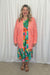 Tricia Midi Floral Dress with Pockets - Turquoise