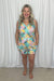 Shirley Pajama Tank Short Set -  Tropical Leaves