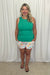 Michelle Mae Tara Ribbed Tank - Green