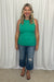 Michelle Mae Tara Ribbed Tank - Green