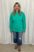 Michelle Mae Vintage Wash Pullover - Caribbean Green