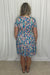 Marcia Tiered Dress with Pockets - Blue Floral