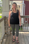 C&#39;est Moi &quot;Bamboo 3/4 High Waisted Legging&quot; - Olive