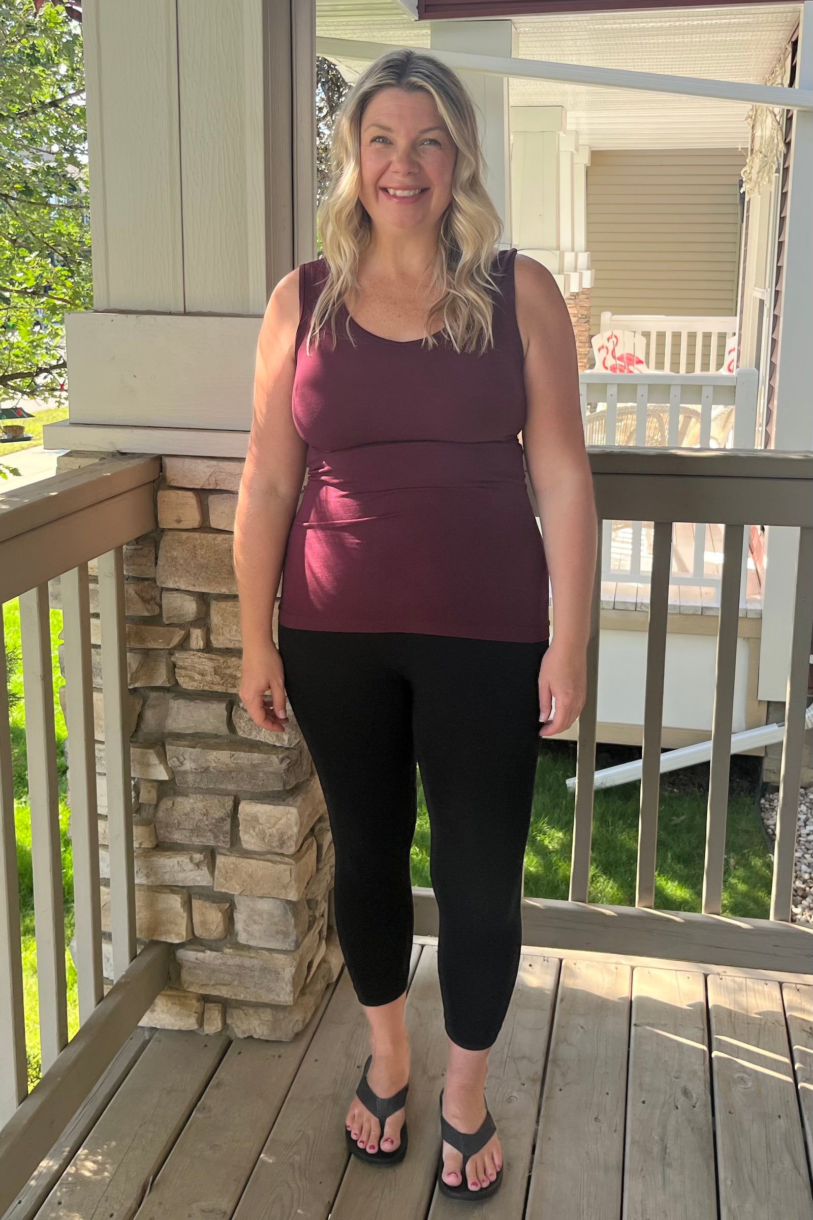 C'est Moi "Bamboo Reversible Tank" - Bordeaux