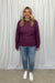 Michelle Mae "Corrine" Ribbed Pullover Top - Plum