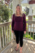 C'est Moi "Bamboo Long Sleeve Scoop Neck Top" - Bordeaux