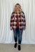 Northern Plaid Button Up Top
