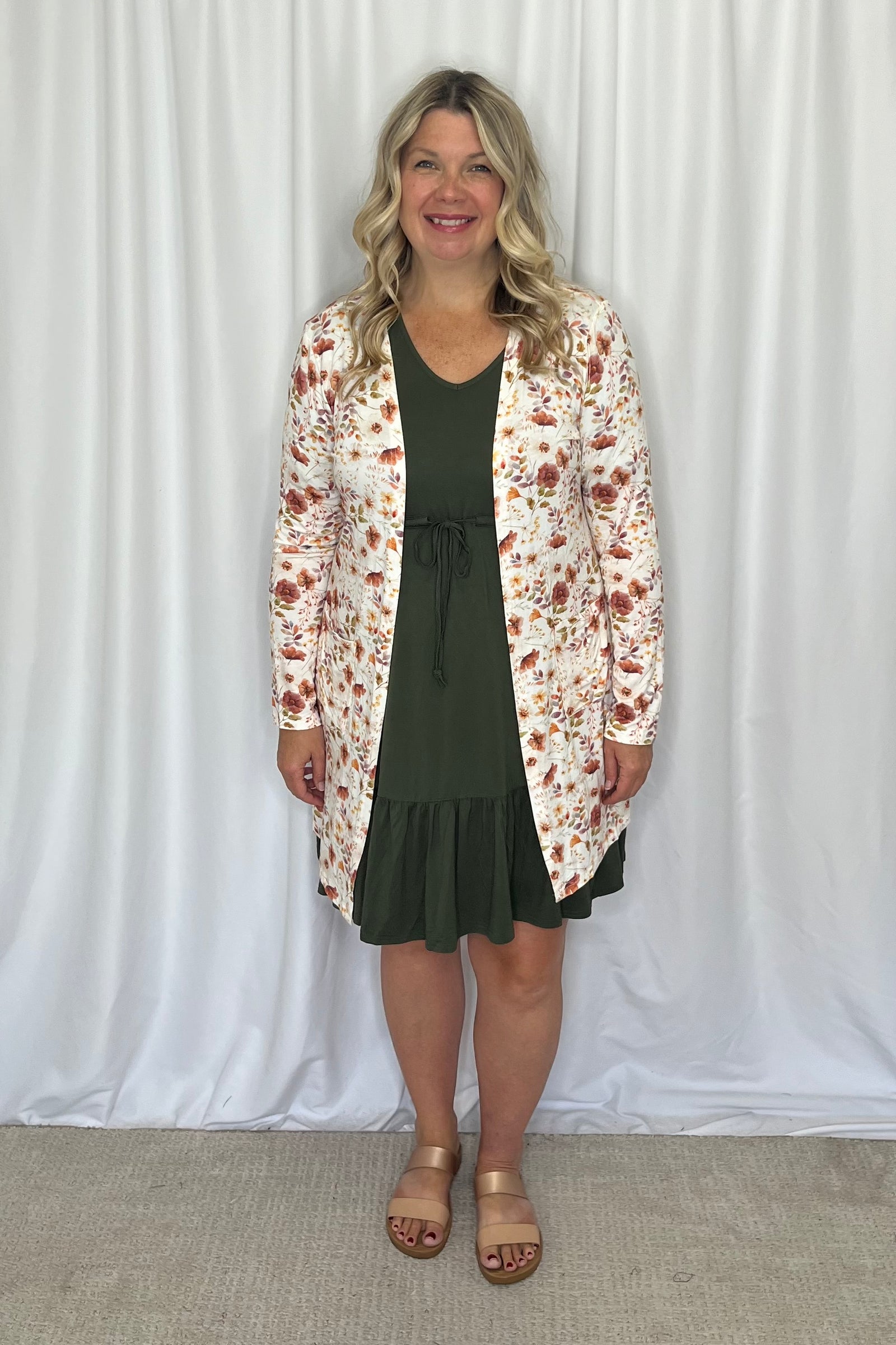 Michelle Mae Classic Cardigan - Harvest Charm Floral