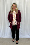 Michelle Mae &quot;Cori&quot; Cardigan - Burgundy