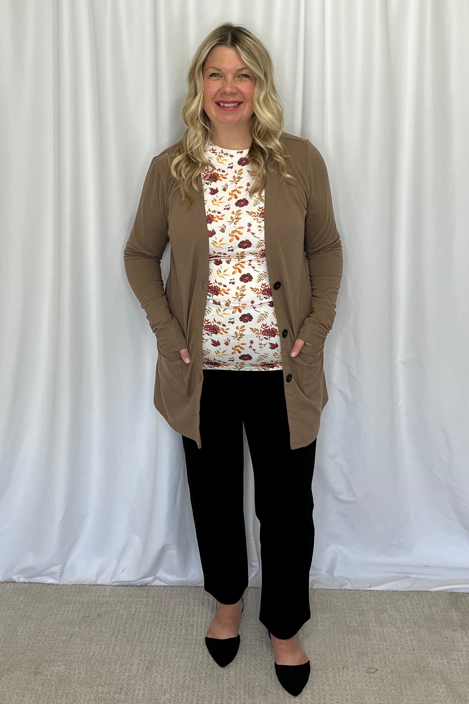 Michelle Mae "Blair" Long Sleeve Top - Autumn Floral