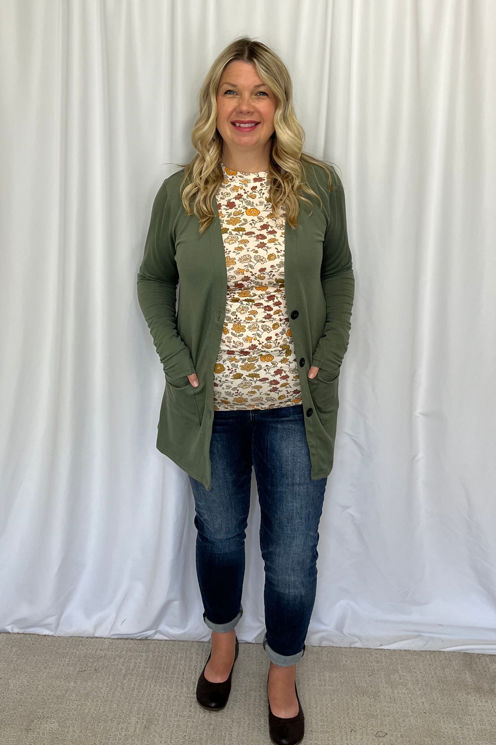 Michelle Mae "Blair" Long Sleeve Top - Fall Vintage Floral