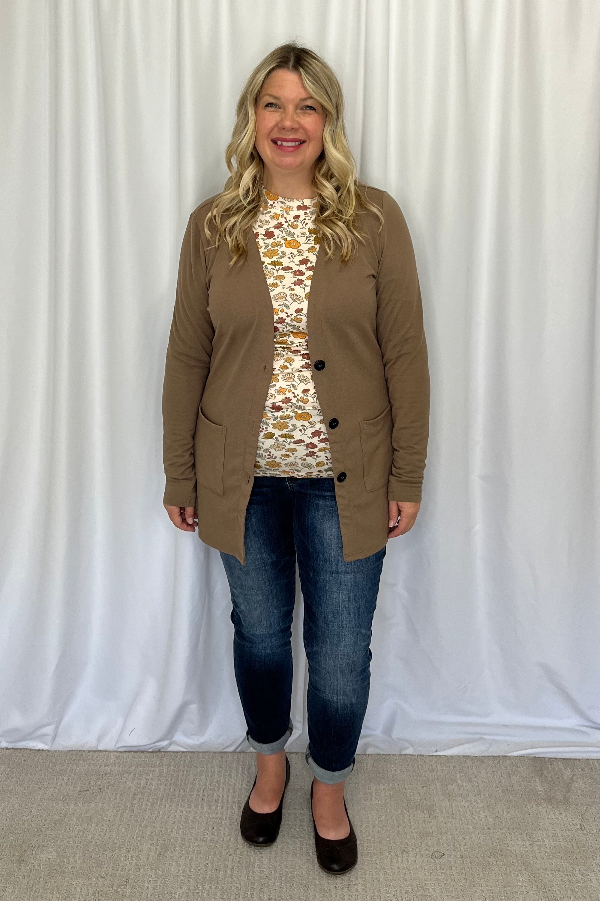 Michelle Mae &quot;Blair&quot; Long Sleeve Top - Fall Vintage Floral