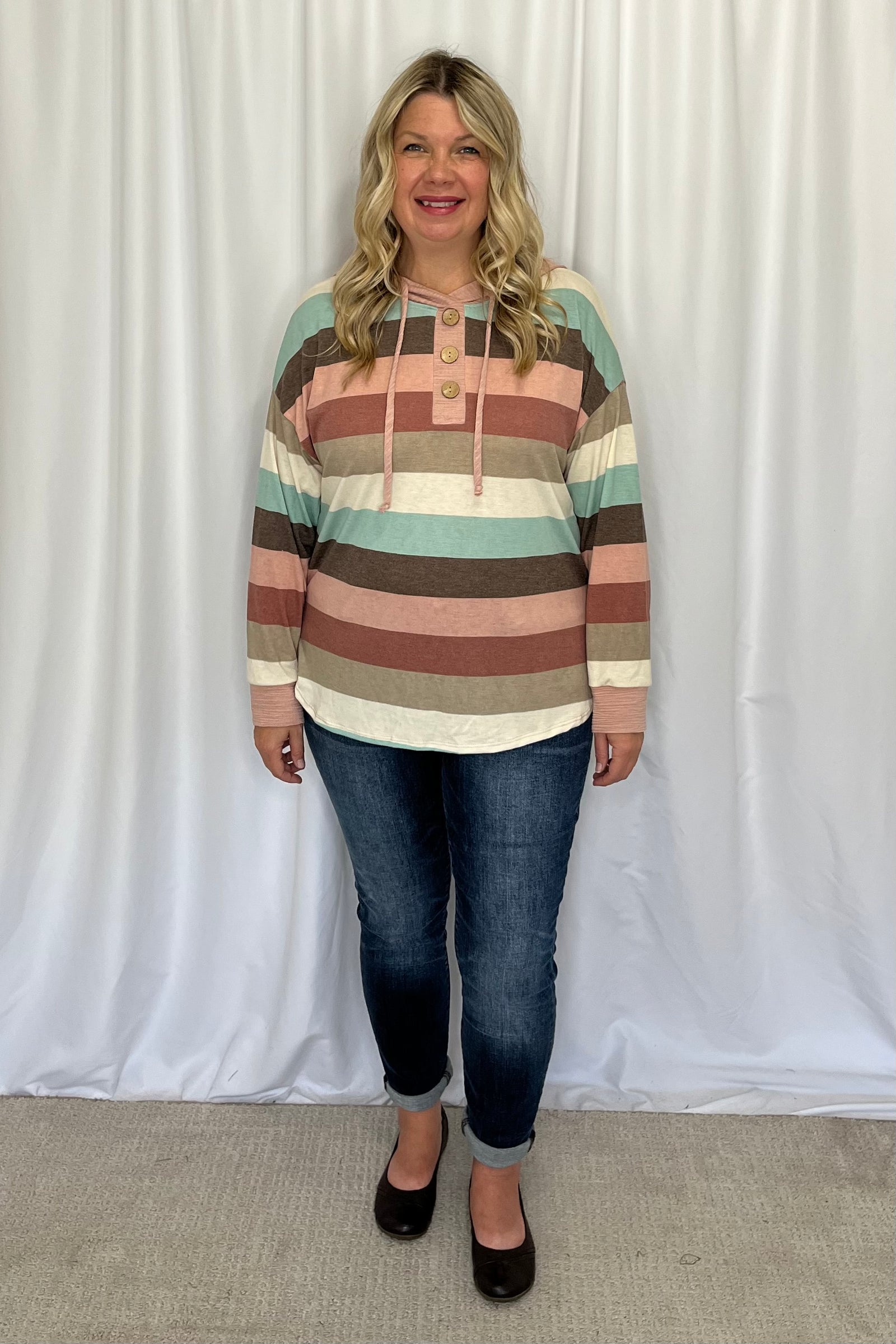 Chrissy Striped Hoodie