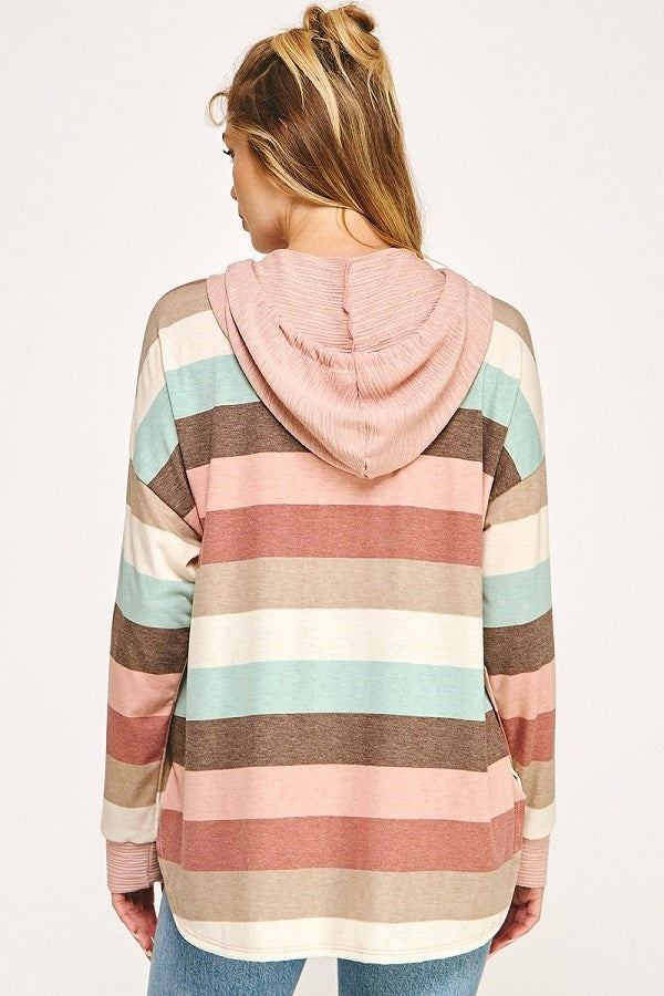 Chrissy Striped Hoodie