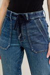 Judy Blue &quot;Finn&quot; High Rise Vintage Wash Denim Jogger - Dark Wash