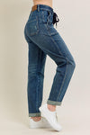 Judy Blue &quot;Finn&quot; High Rise Vintage Wash Denim Jogger - Dark Wash