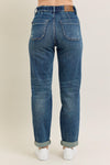 Judy Blue &quot;Finn&quot; High Rise Vintage Wash Denim Jogger - Dark Wash