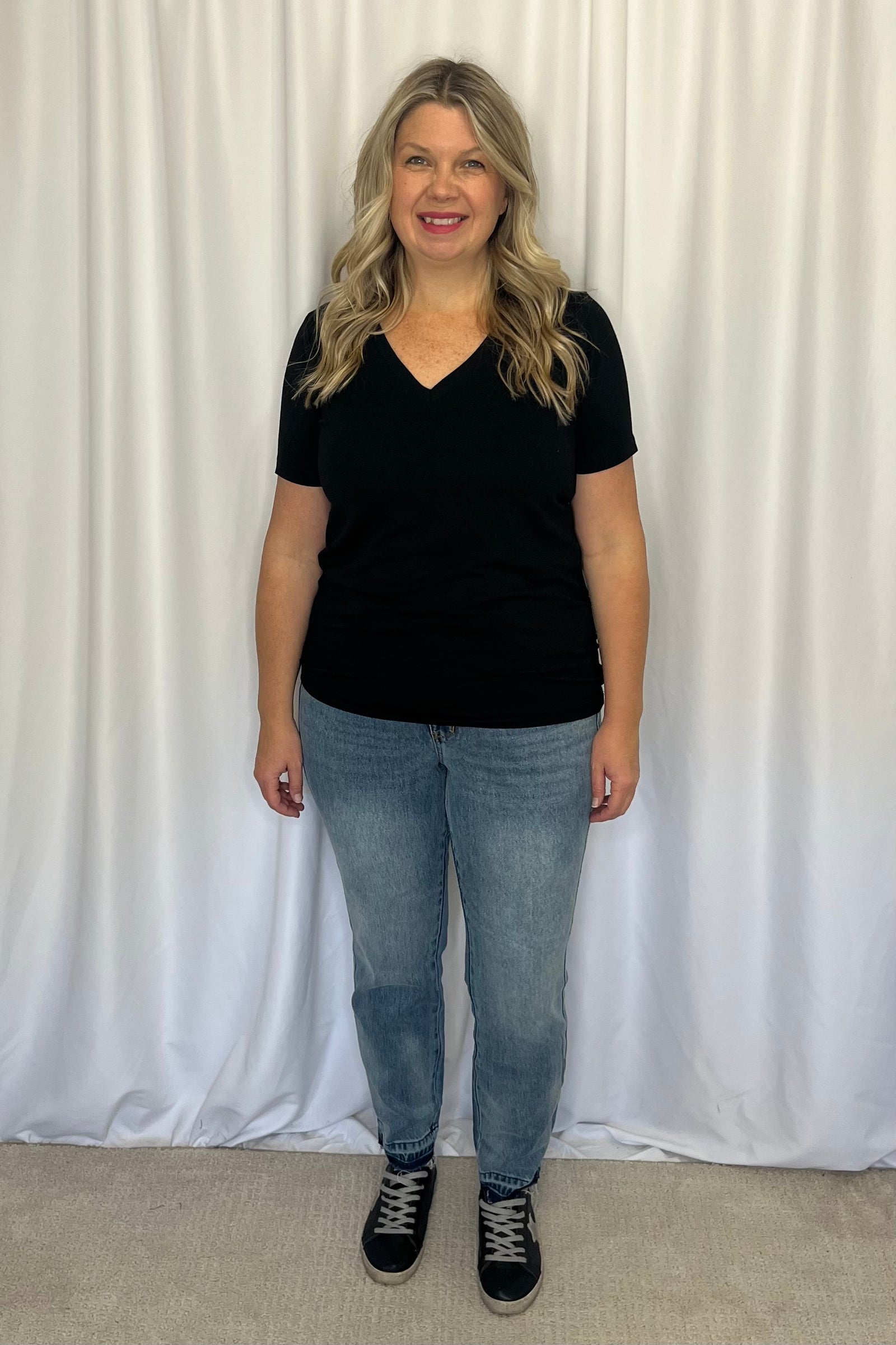 Joanna Boyfriend Tee - Black