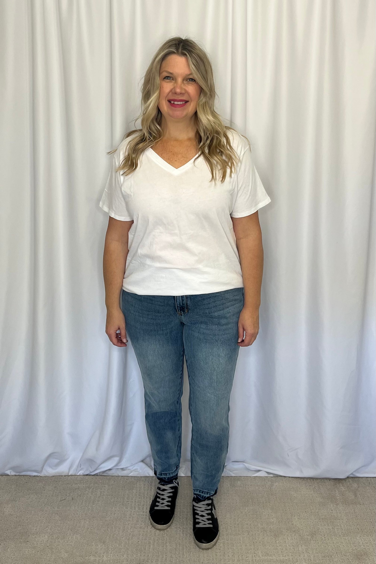 Joanna Boyfriend Tee - White