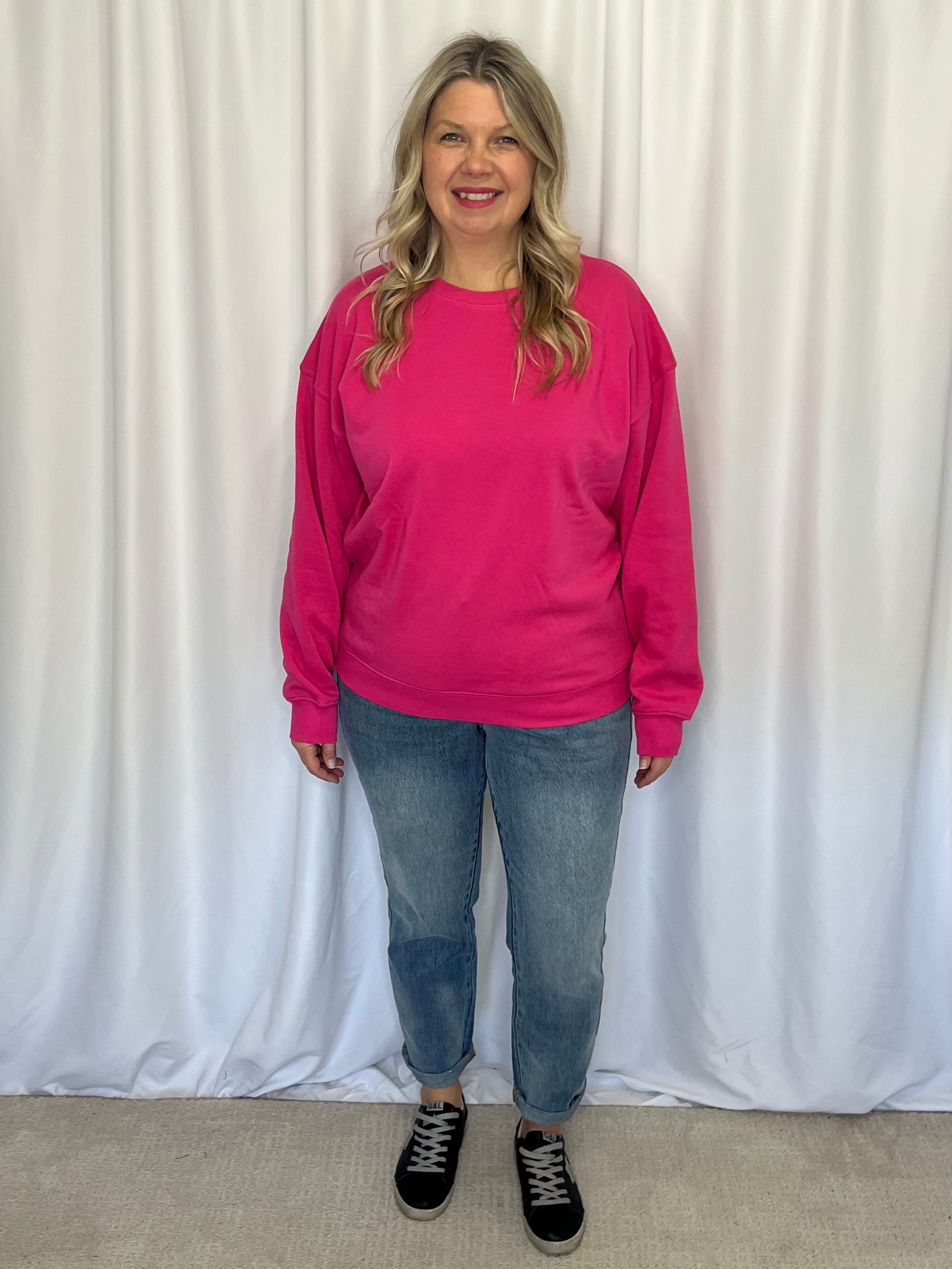 Cozy Sweatshirt - Hot Pink