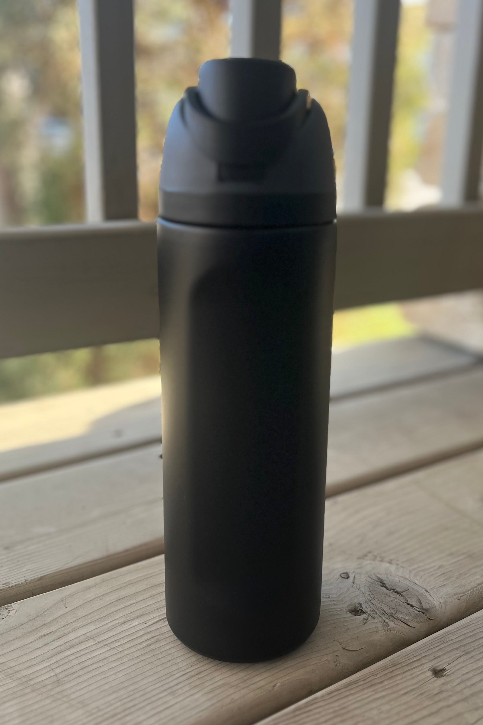 24oz Snap Lid Insulated Stainless Steel Bottle - Black
