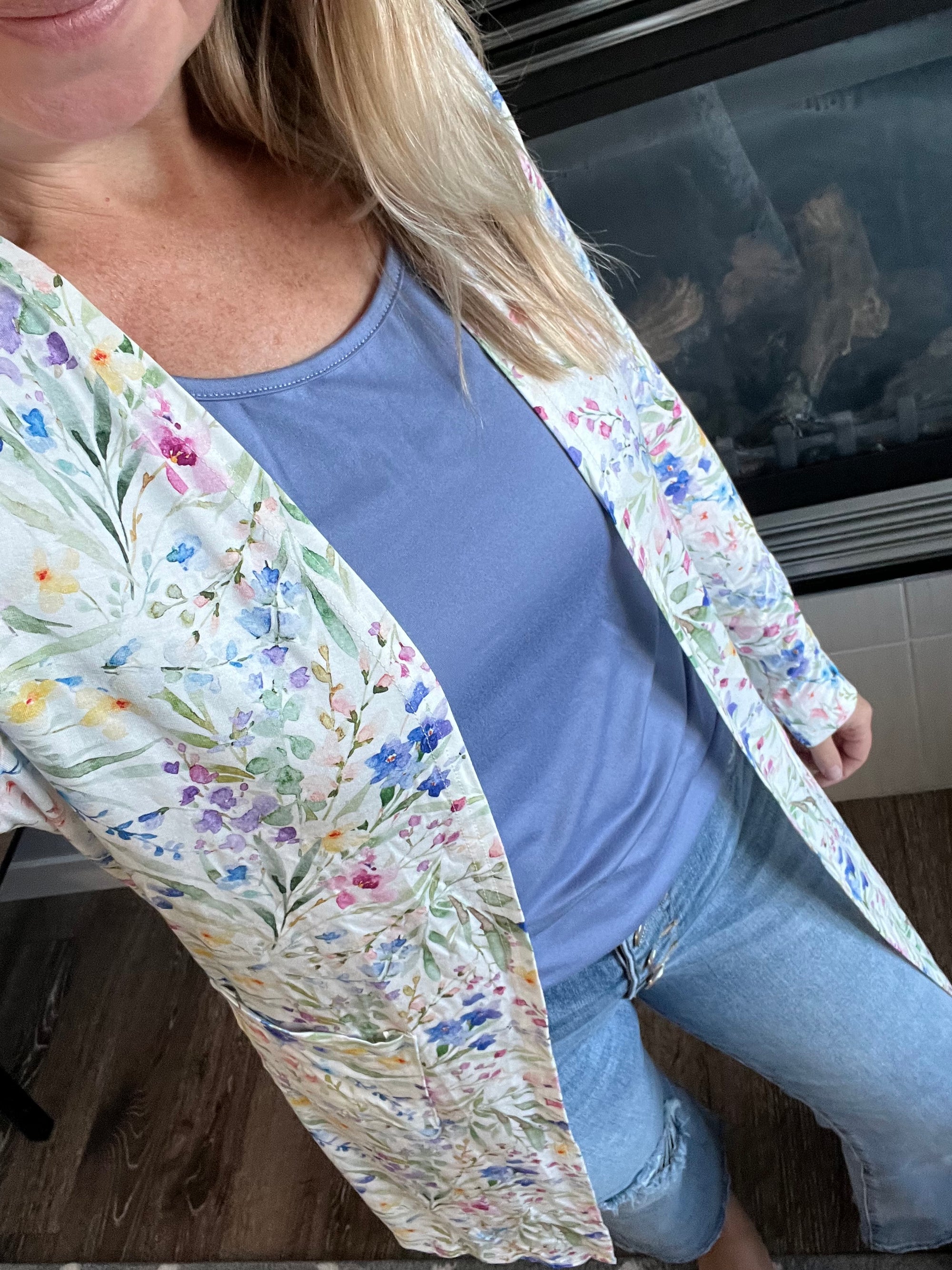 Michelle Mae Luxe Crew Tank - Denim