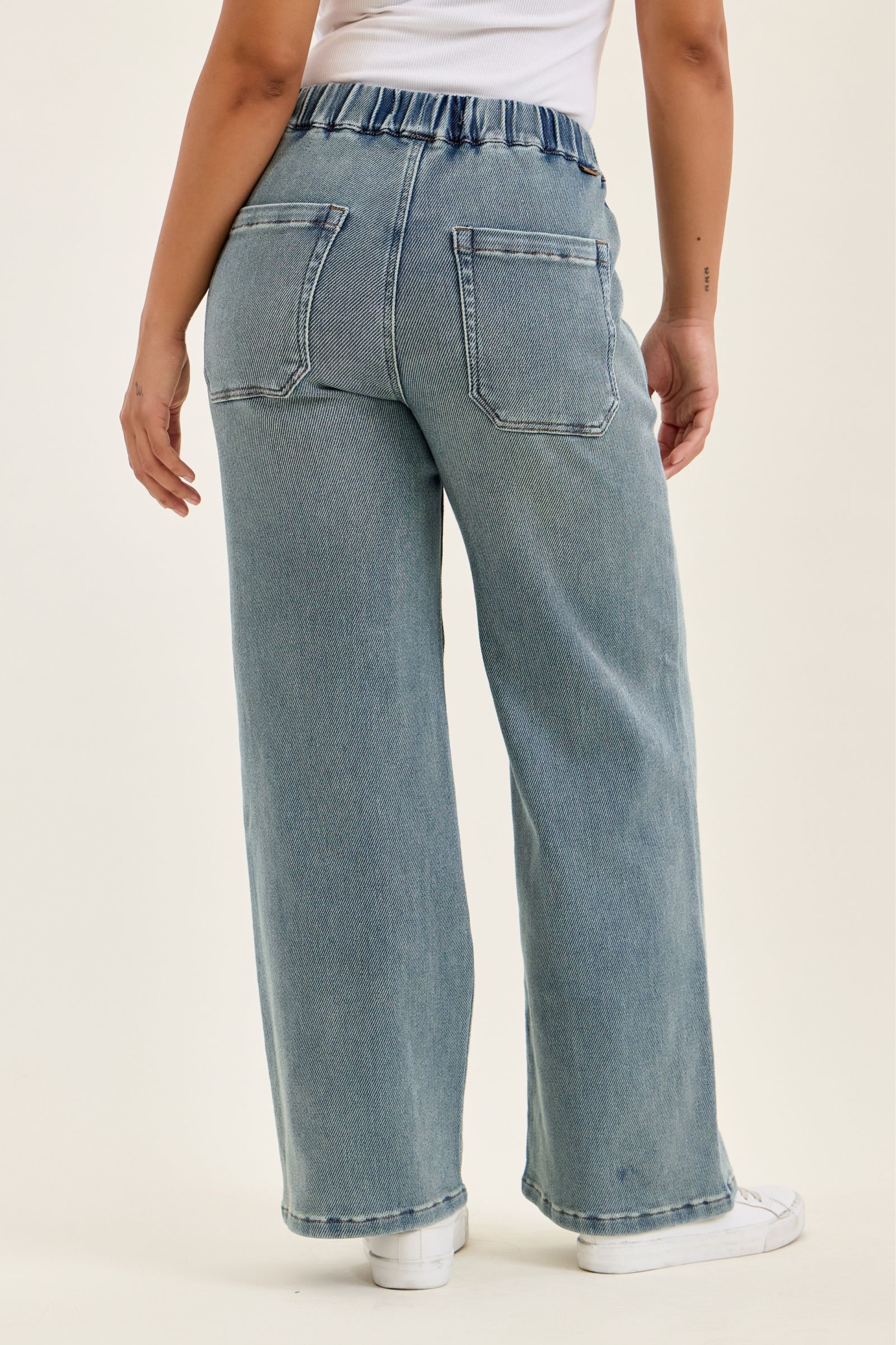Judy Blue WILHELMINA High Rise Denim - Mid Aged Stone Blue (Knit Indigo)