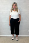 Beth Wide Leg Cropped Pant - Black (SIGN UP FOR RESTOCK NOTIFICATION)