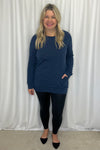 Adeline Sweater with Pockets - Navy