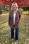 Kennedy Ribbed Cardigan - Brown